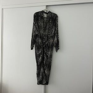 Acacia Swimwear Python print wrap Shirt Dress